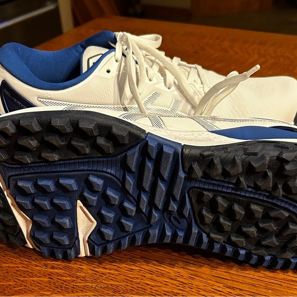 ASICS Men's White and Blue Golf Shoes - Picture 5 of 7